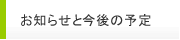 お知らせと今後の予定